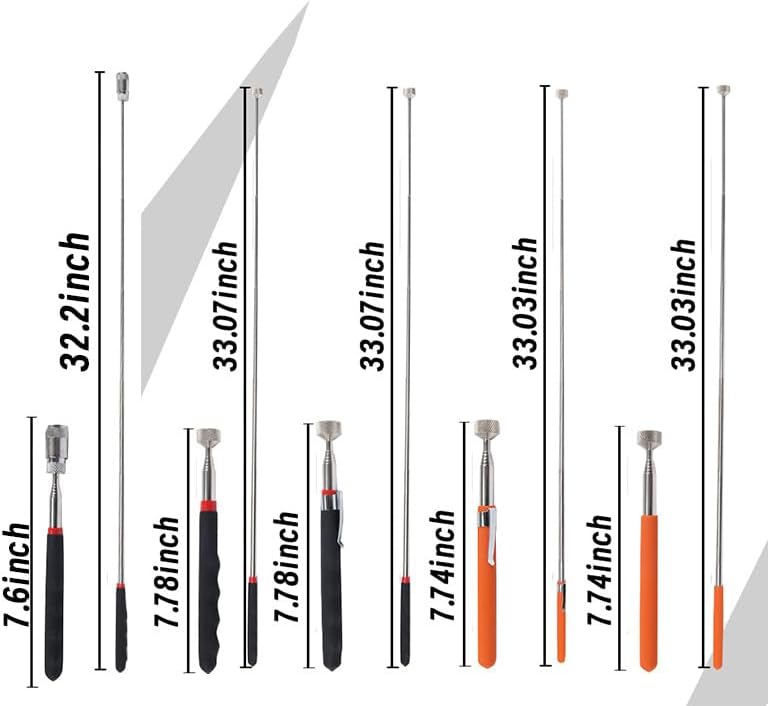 VortecSys Magnetic Pick Up Tool 10 Pack, Telescopic Magnet Sticks Extendable Length up to 30 inches, Best Gadgets Gifts for Boyfriend Husband Dad - Image 5